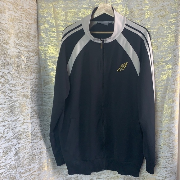 Nike athletic black/white mens warm-up/running jacket size M - Picture 2 of 16